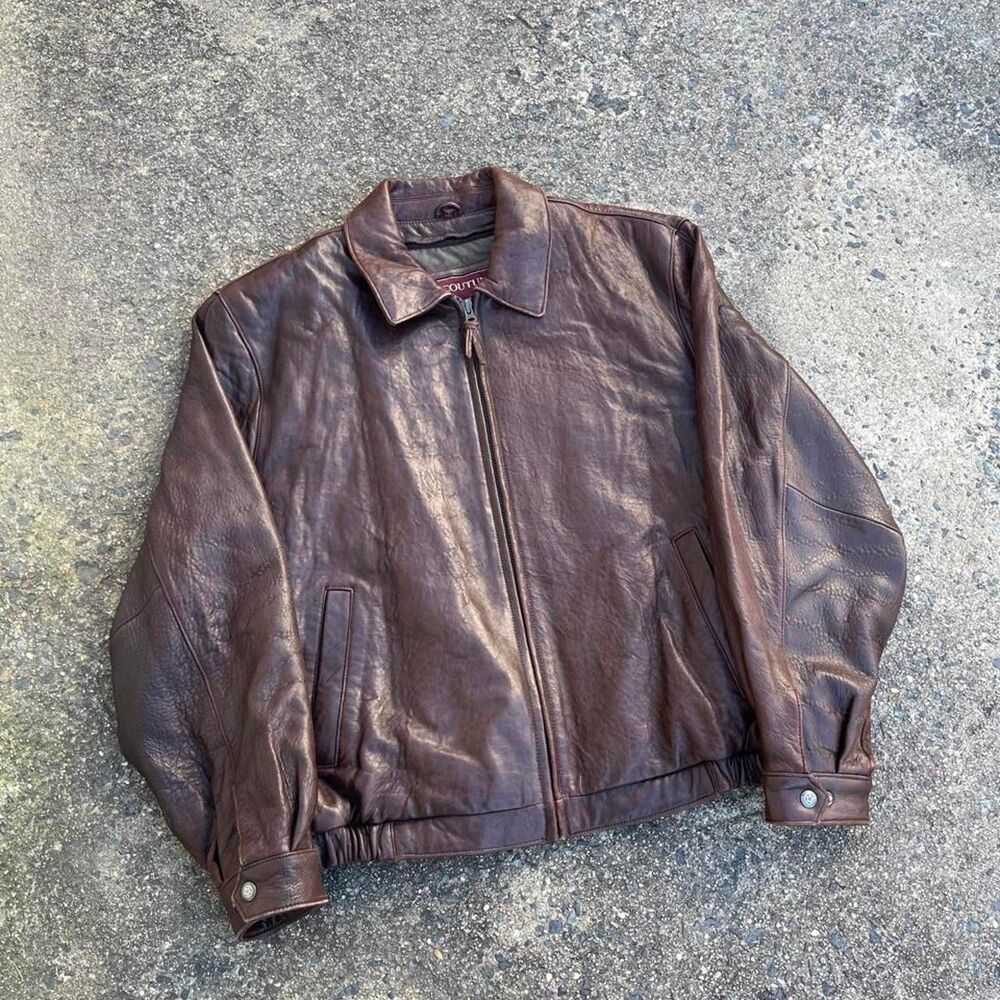 Vintage Couture J. Park Old Money Y2K Lambswool Leather Jacket